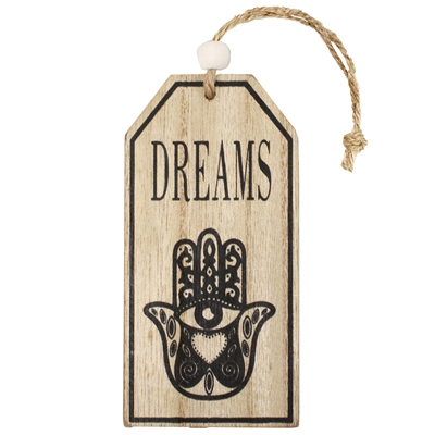 Hamsa Dreams Wood Ornament