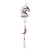 Unicorn Hanging Ornament Grey/Pink