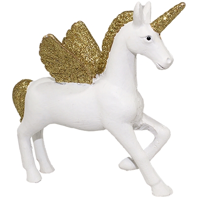 Standing Unicorn Ornament Glitter