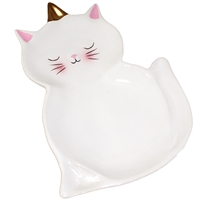 Uni-Cat Tray White & Gold