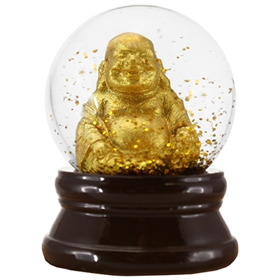 Golden Buddha Glitter Snow Globe