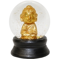 *Gold Baby Buddha Snow Globe Small 1Dz