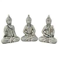 Grey Ceramic Buddha