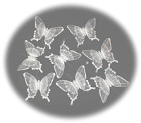 .Silver Mesh Butterfly Garland Glitter