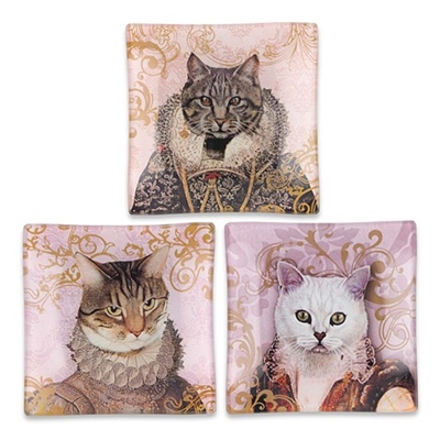 Royal Feline Glass Tray