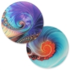 Nautilus Art Glass Trays