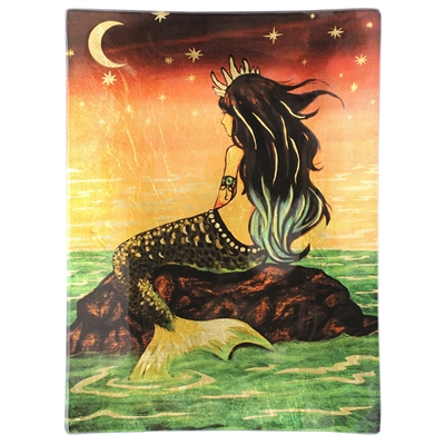 Reina Mermaid Gold Glass Tray