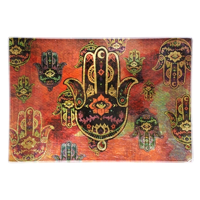 Hamsa Gold Glass Tray