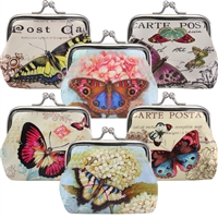 Butterfly Garden Clasp Coin Purse