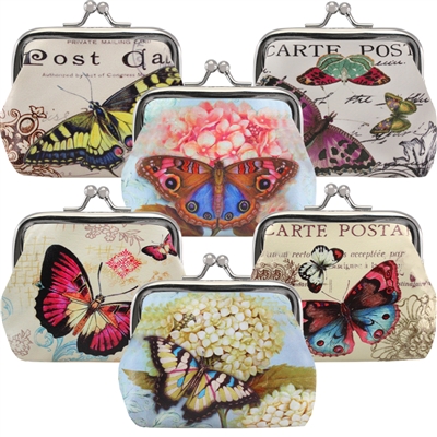 Butterfly Garden Clasp Coin Purse