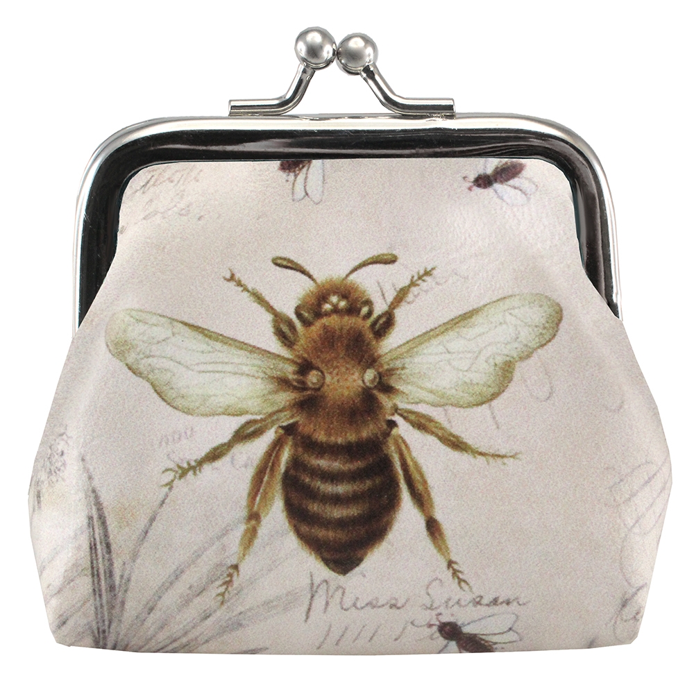 handbag with bee clasp