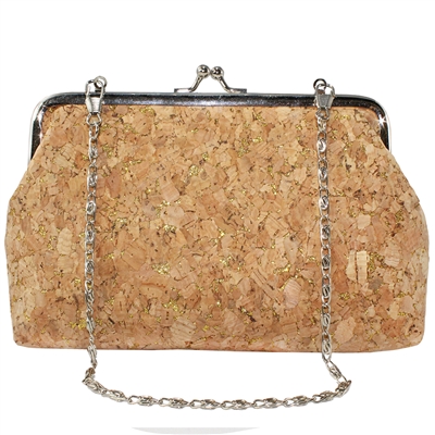 Cork & Gold Handbag with Chain