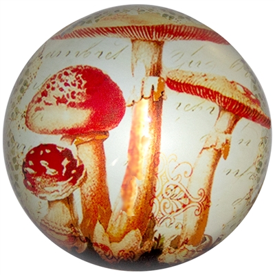 Vintage Mushroom Glass Paperweight