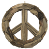 Driftwood Peace Sign