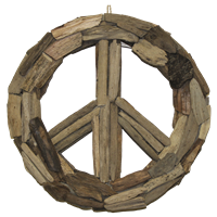 Driftwood Peace Sign