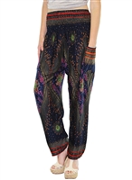 Zeda Pants Navy, Red & Green Floral