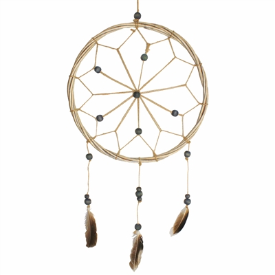 Dream Catcher Black Beads w/Feathers