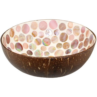 Coconut Bowl Mother of Pearl Inlay