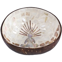 Coconut Bowl Mother of Pearl Inlay