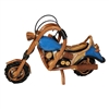 Motorcycle Wood Blue