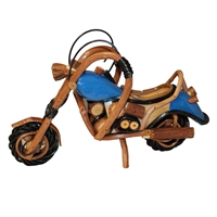 Motorcycle Wood Blue