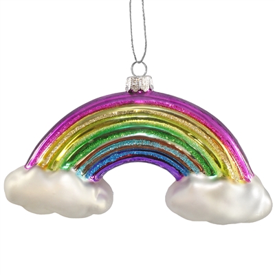 Rainbow Glass Ornament