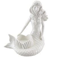 *Shellie Mermaid Porcelain Figure Tlite & Ring Holder