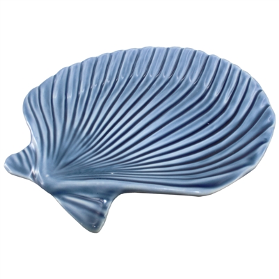 Clam Shell Porcelain Tray Blue