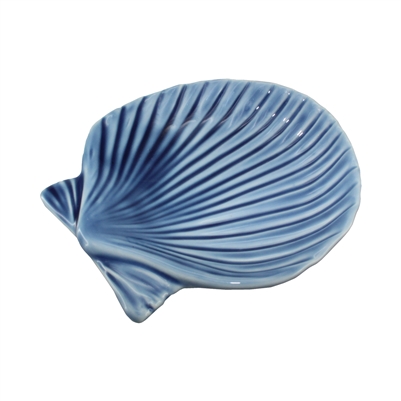 Clam Shell Porcelain Tray Blue