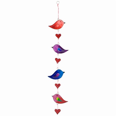 Love Birds & Hearts Suncatcher