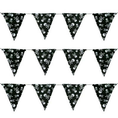 Skull and Crossbones Fabric Bunting