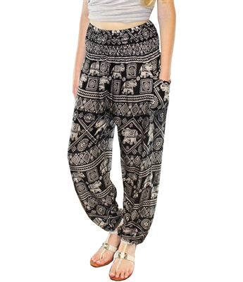 .Jeannie Pants Black-White