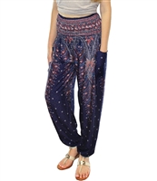 Jeannie Pants Blue & Rose