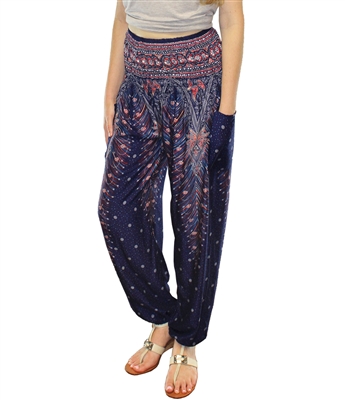 Jeannie Pants Blue & Rose