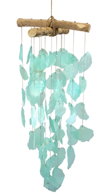 Aqua Capiz Shell Soft Shell Chime Mobile