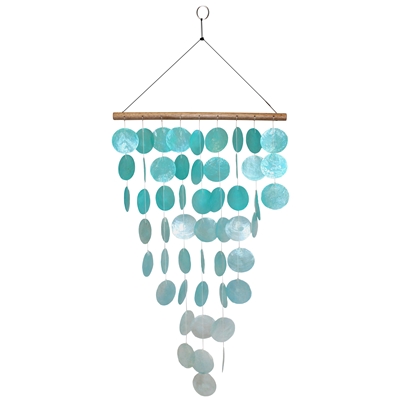 Aqua Waterfall Capiz Shell Chime