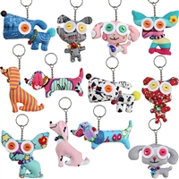 Dashing Dog Googly Key Ring