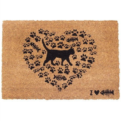 Cat Heart Door Mat