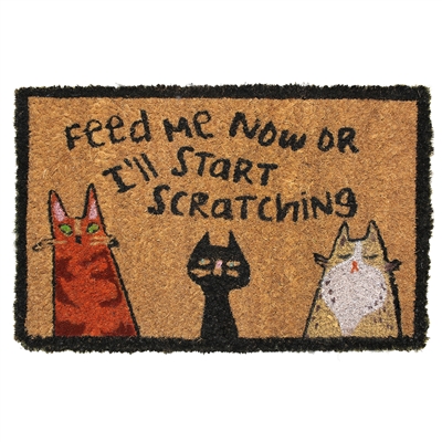 Feed Me Cats Mini Door Mat