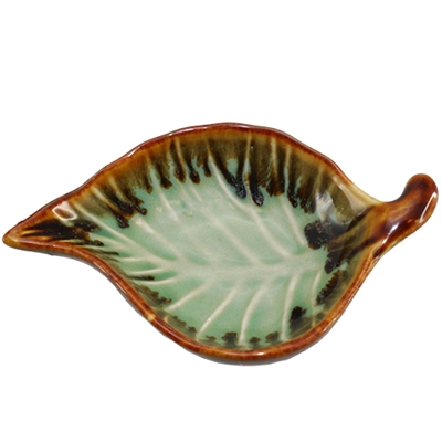 River Leaf Tray Earth Green Ceramic