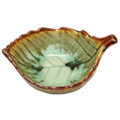 River Leaf  Bowl  Green & Brown