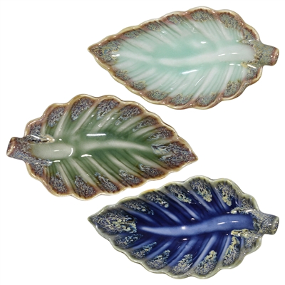 Little River Leaf Ceramic Dish