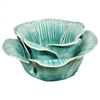 Baby Rose Tea Light Holder Ceramic Aqua