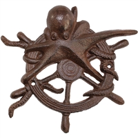 Ships Wheel & Octopus Wall Decor