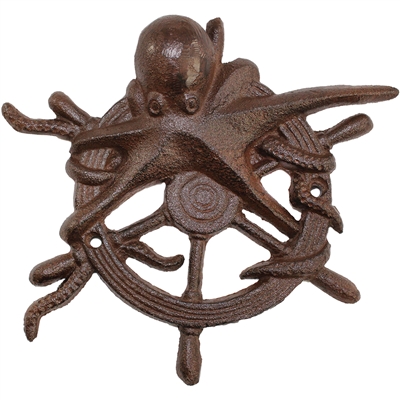 Ships Wheel & Octopus Wall Decor