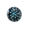 Blue Daisy Glass Knob