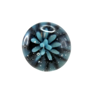 Blue Daisy Glass Knob