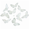 White Silver Glitter Butterfly Garland