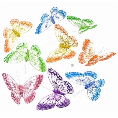 Jumbo Fall Mesh Butterfly Garland