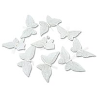 Butterfly Garland Glitter Mesh White